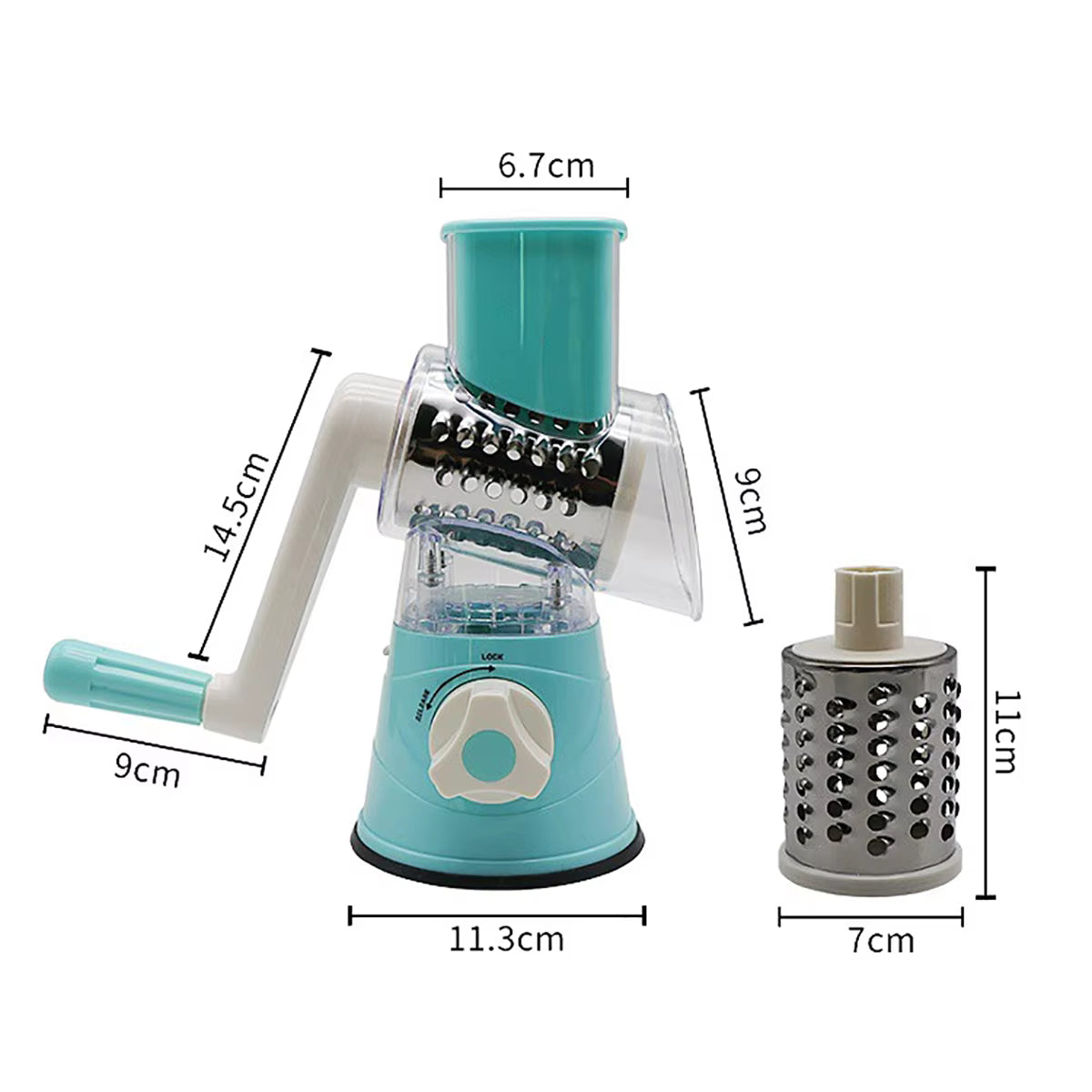 Multifunctional Vegetable Slicer Shredder Cutter – Manual Kitchen Vegetable Chopper, Grater & Cutting Tool